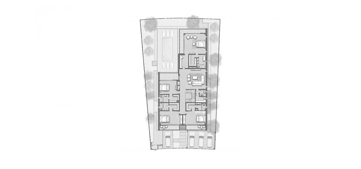 Планировка апартаментов «SQM 1040,51» 5 спален в ЖК REEM HILLS