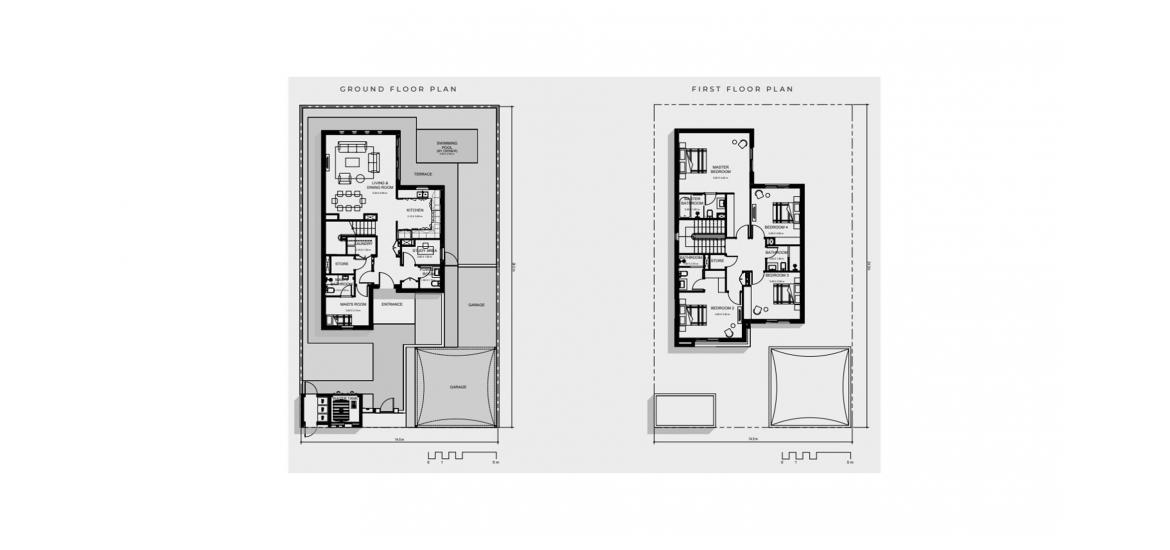 Планировка апартаментов «348SQM» 4 спальни в ЖК NOYA LUMA