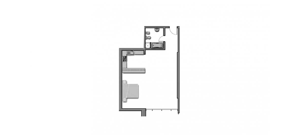 Планировка апартаментов «74SQM» 1 спальня в ЖК HYDRA AVENUE