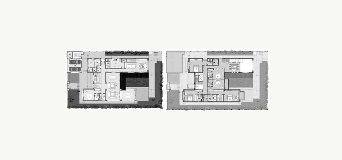Планировка апартаментов «1207SQM» 7 спален в ЖК HIDD AL SAADIYAT