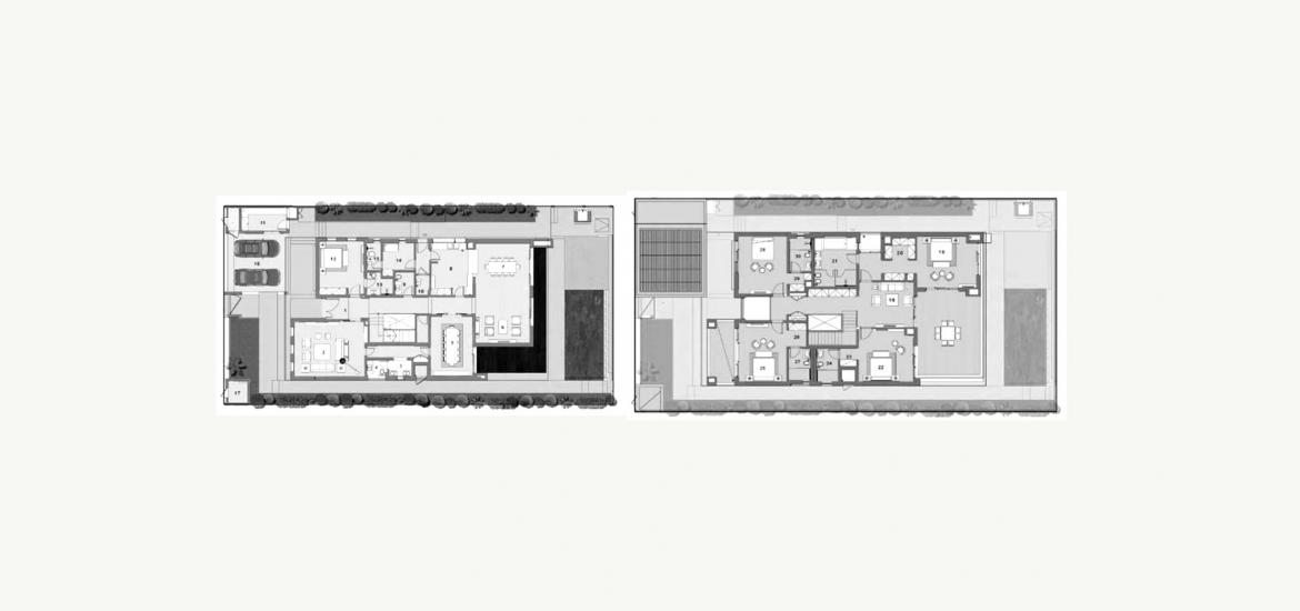 Планировка апартаментов «679SQM» 5 спален в ЖК HIDD AL SAADIYAT
