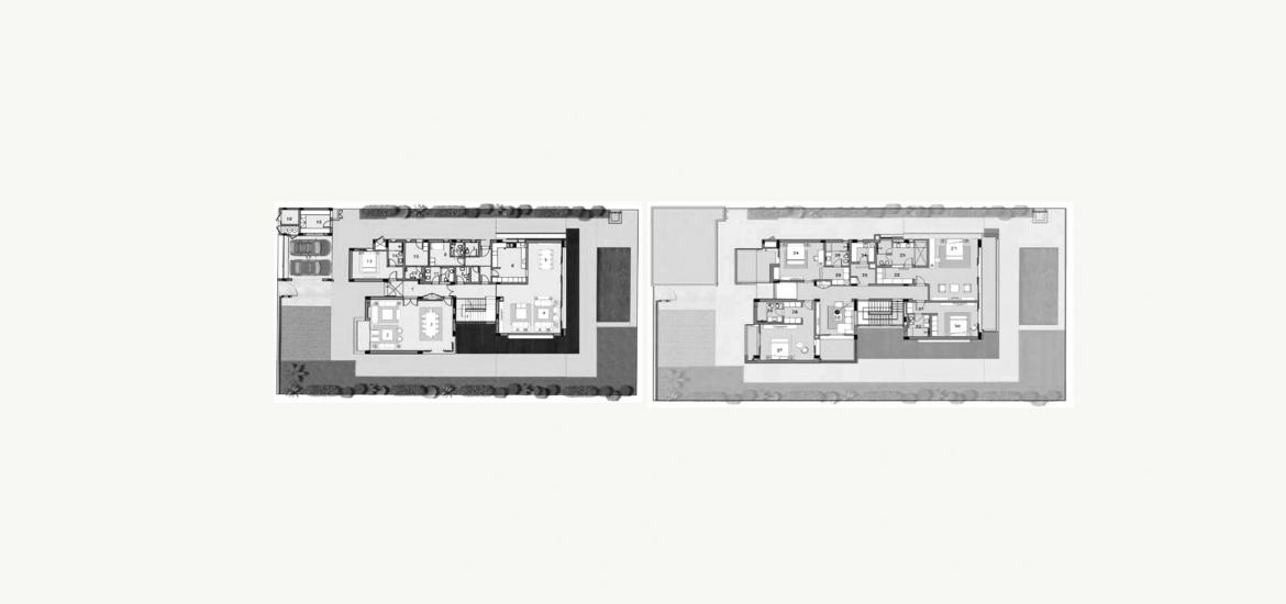Планировка апартаментов «936SQM» 7 спален в ЖК HIDD AL SAADIYAT