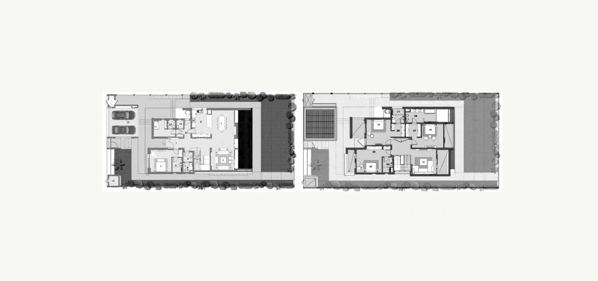 Планировка апартаментов «616SQM» 4 спальни в ЖК HIDD AL SAADIYAT