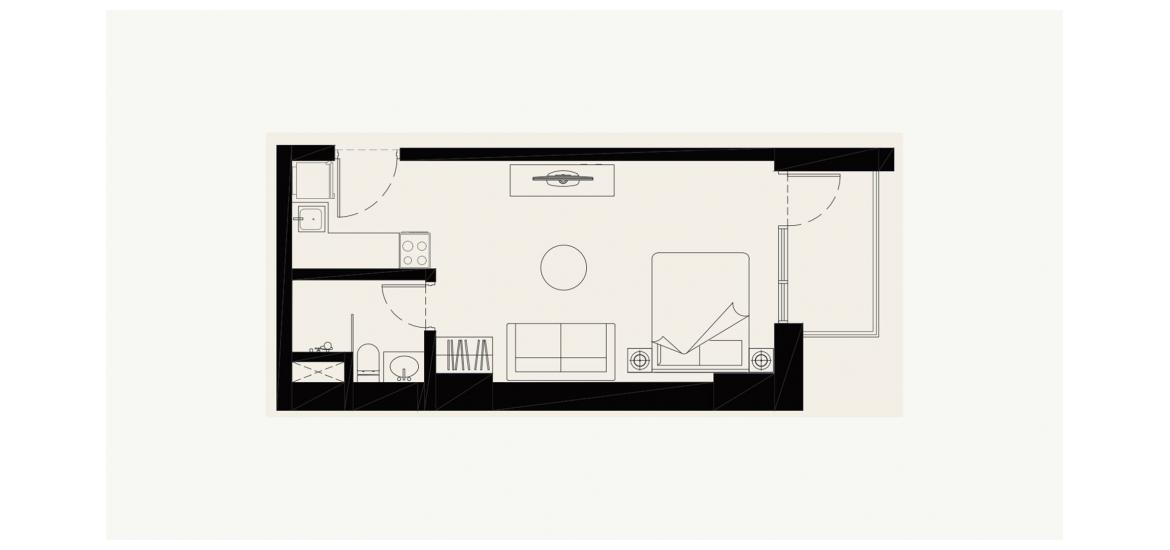 Apartment floor plan «34SQM», 1 bedroom in THE BRIDGES