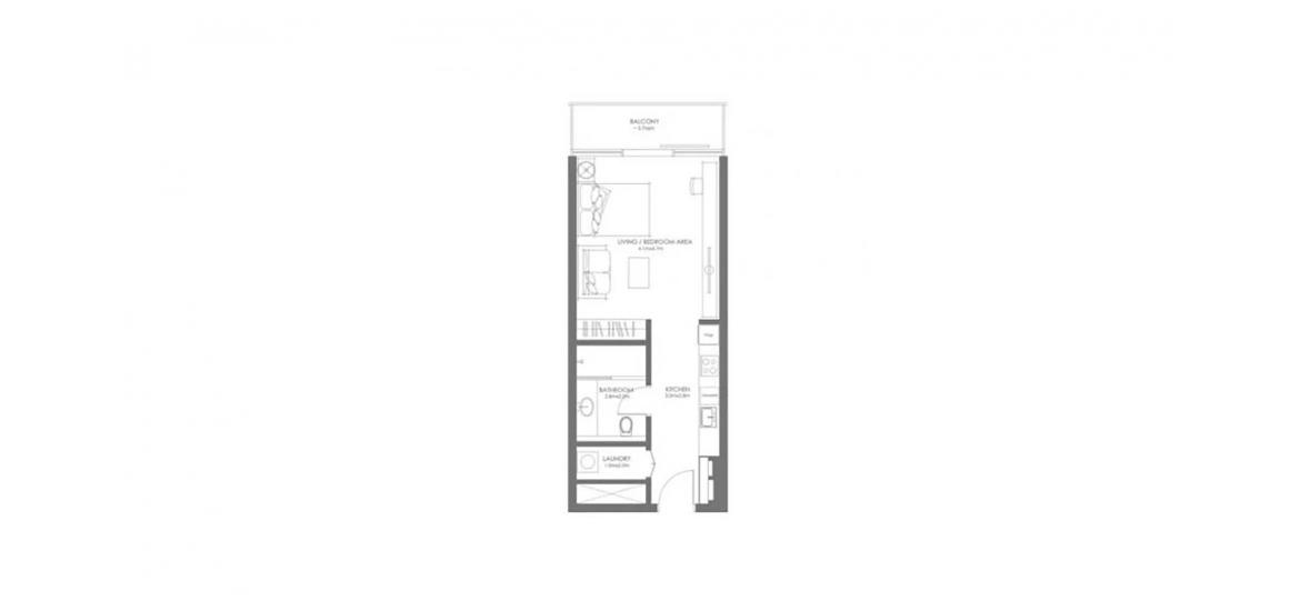 Apartment floor plan «SQM 45,06», 1 room in LOUVRE ABU DHABI RESIDENCES