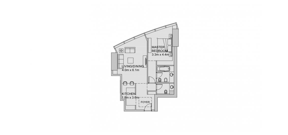 Apartment floor plan «78SQM», 1 bedroom in SUN AND SKY TOWERS