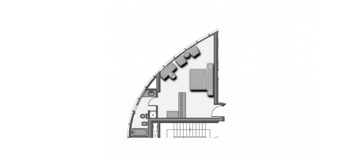 Apartment floor plan «39SQM», 1 bedroom in HYDRA AVENUE