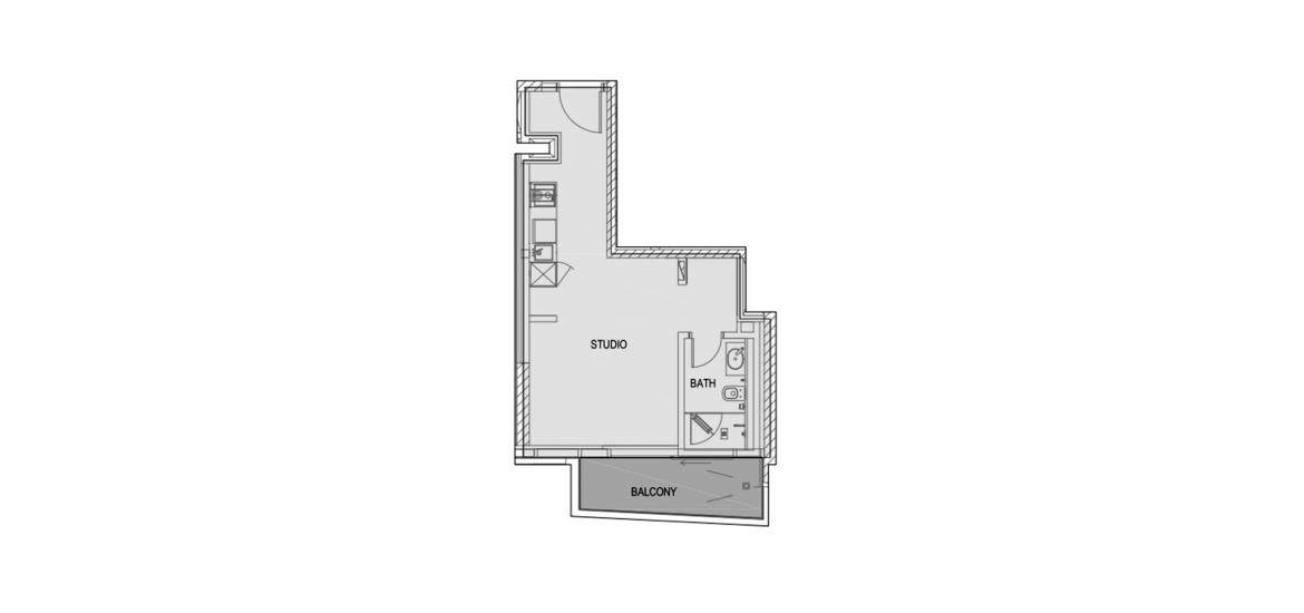 Apartment floor plan «32SQM», 1 bedroom in MAYAN