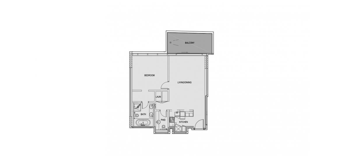 Apartment floor plan «92SQM», 1 bedroom in MAYAN