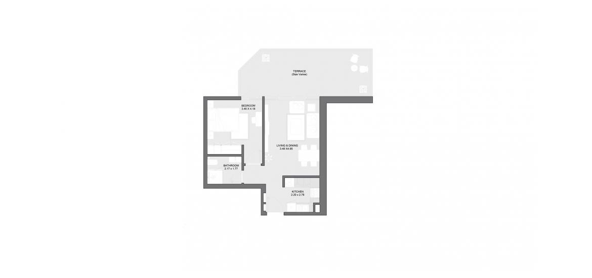 Apartment floor plan «60-73SQM», 1 bedroom in AL MARYAH VISTA 1