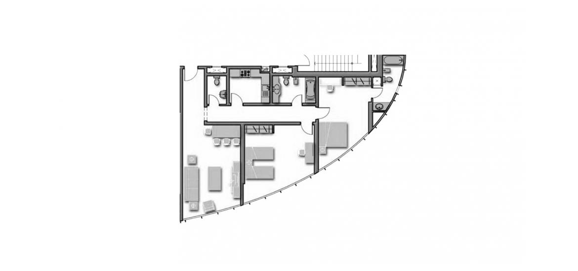 Apartment floor plan «127SQM», 2 bedrooms in HYDRA AVENUE