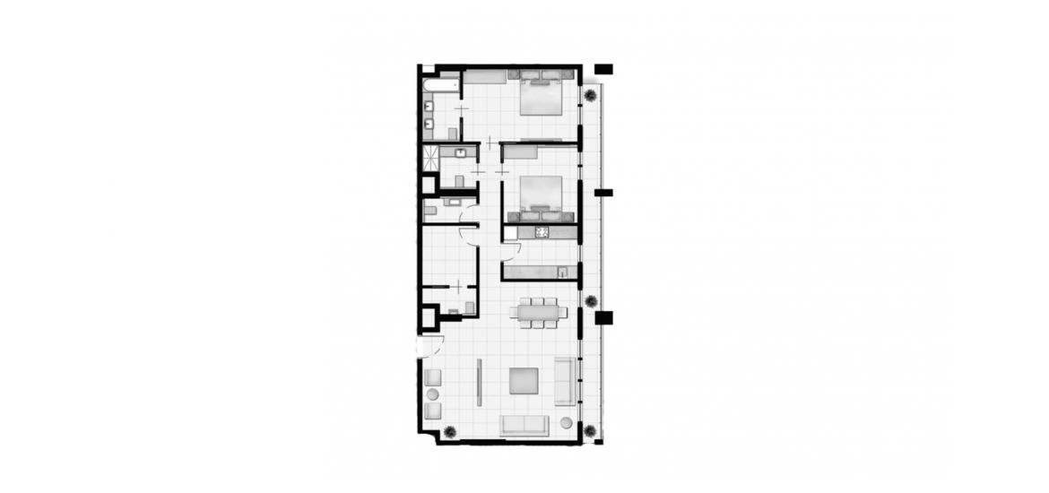 Apartment floor plan «119SQM», 2 bedrooms in AL MAHRA RESIDENCE