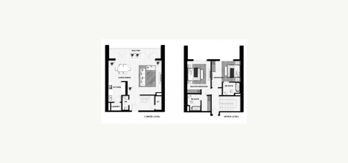 Apartment floor plan «132SQM», 2 bedrooms in AL ZEINA