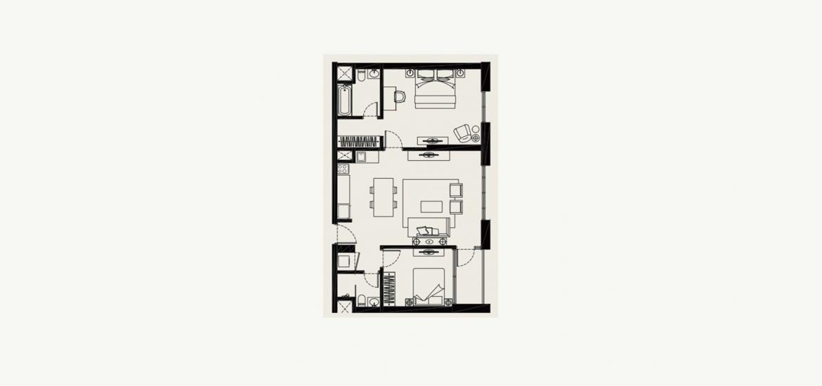 Apartment floor plan «133SQM», 2 bedrooms in THE BRIDGES