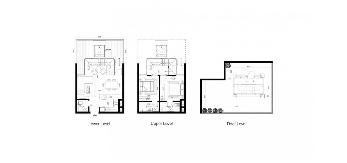 Apartment floor plan «142SQM», 2 bedrooms in AL RAHA LOFTS TWO