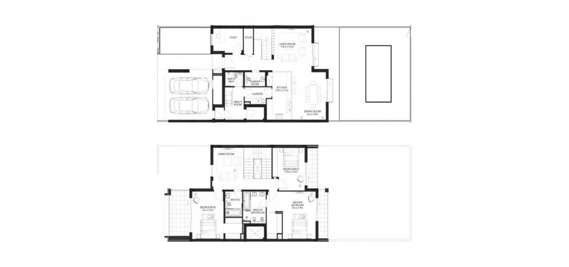 Apartment floor plan «312SQM», 3 bedrooms in YAS ACRES