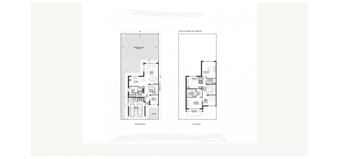 Apartment floor plan «282SQM», 3 bedrooms in THE MAGNOLIAS