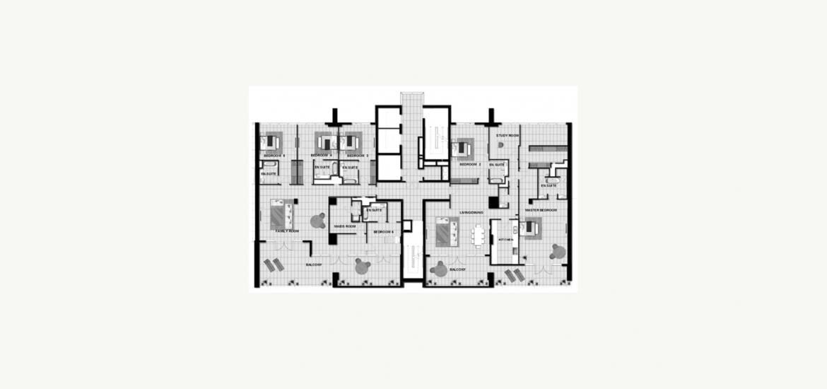 Apartment floor plan «480SQM», 5 bedrooms in AL ZEINA