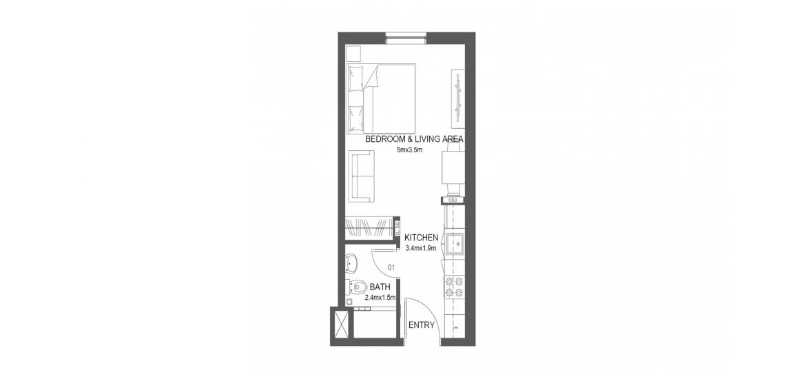 Apartment floor plan, 1 room in REEMAN LIVING
