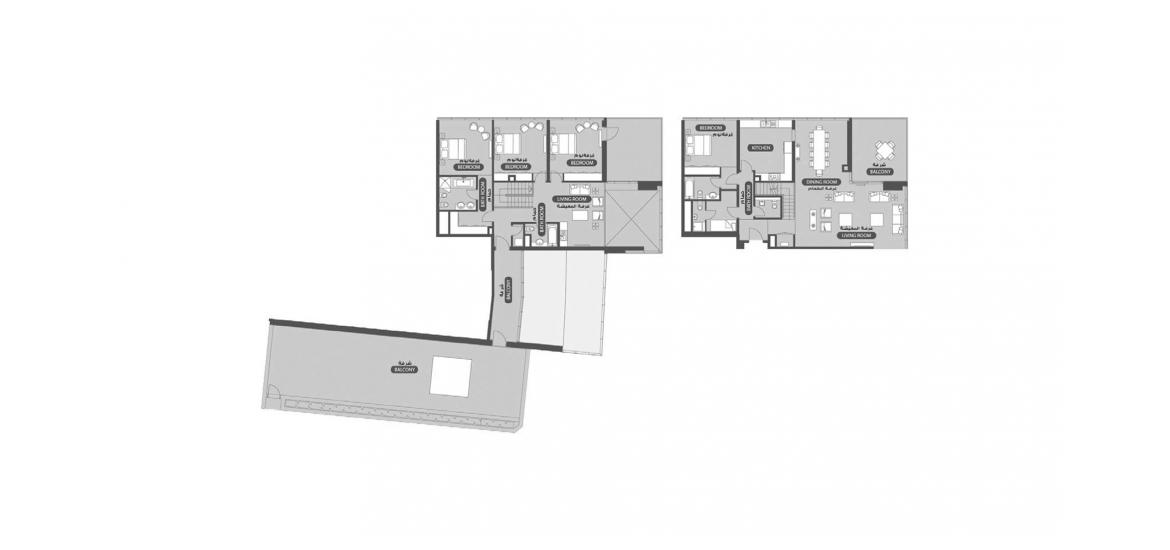 Apartment floor plan «389 SQM 4BDRM TYPE A», 4 bedrooms in LAMAR RESIDENCES